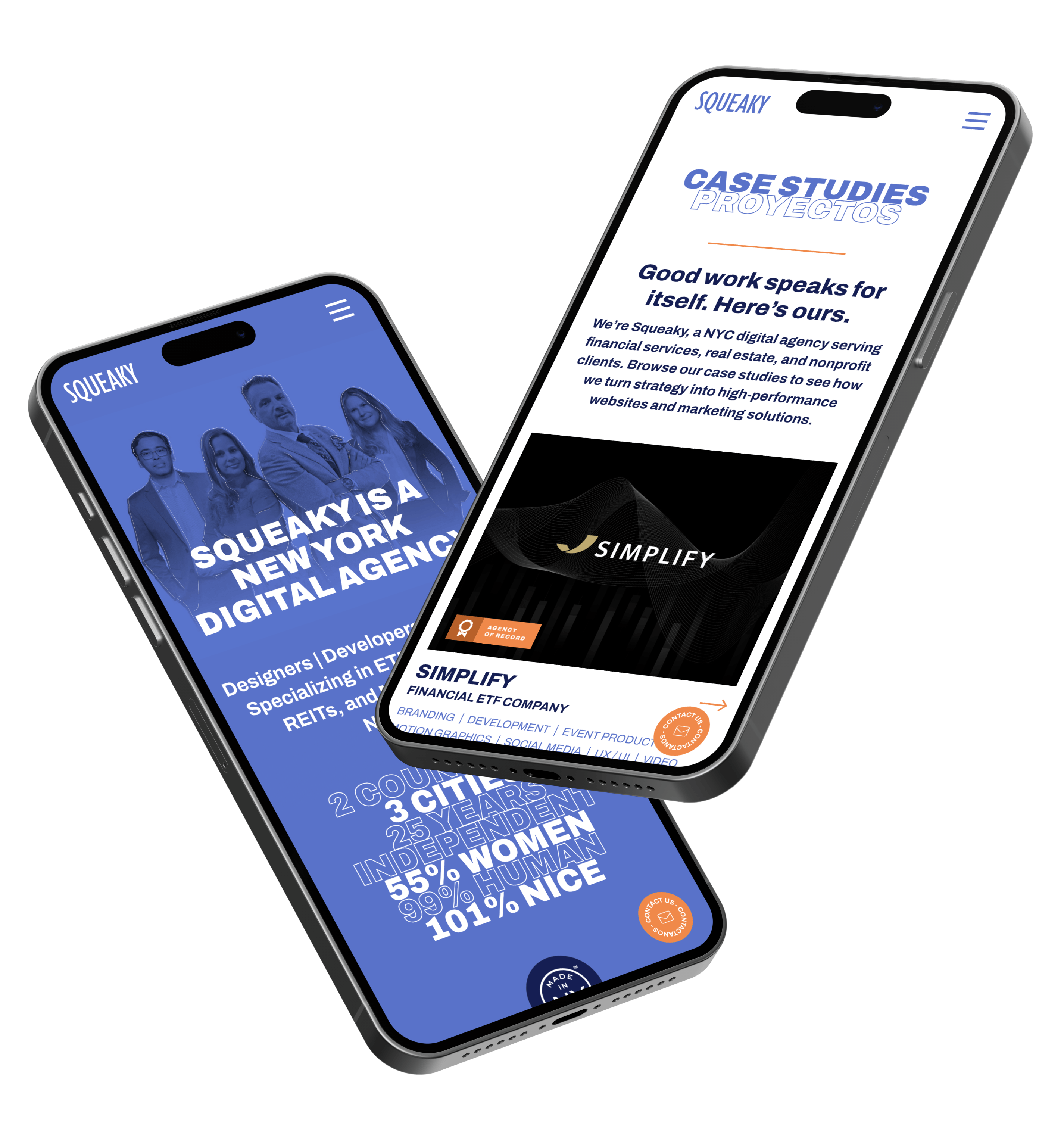 Squeaky — agency website design